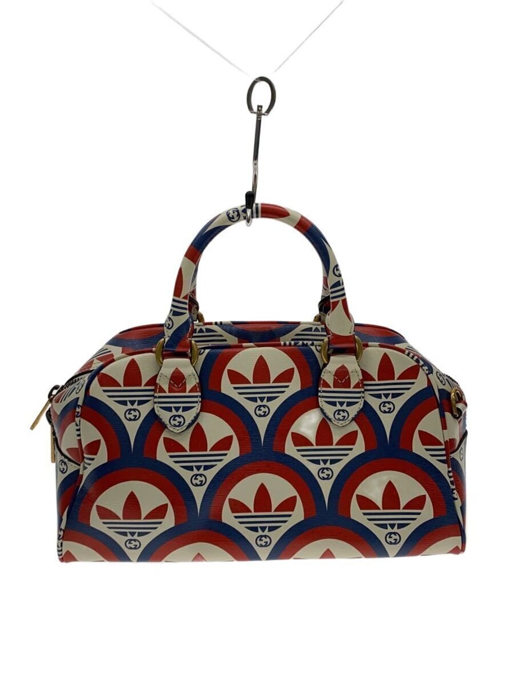 Gucci Duffle Bag Interlocking G Leather White All over